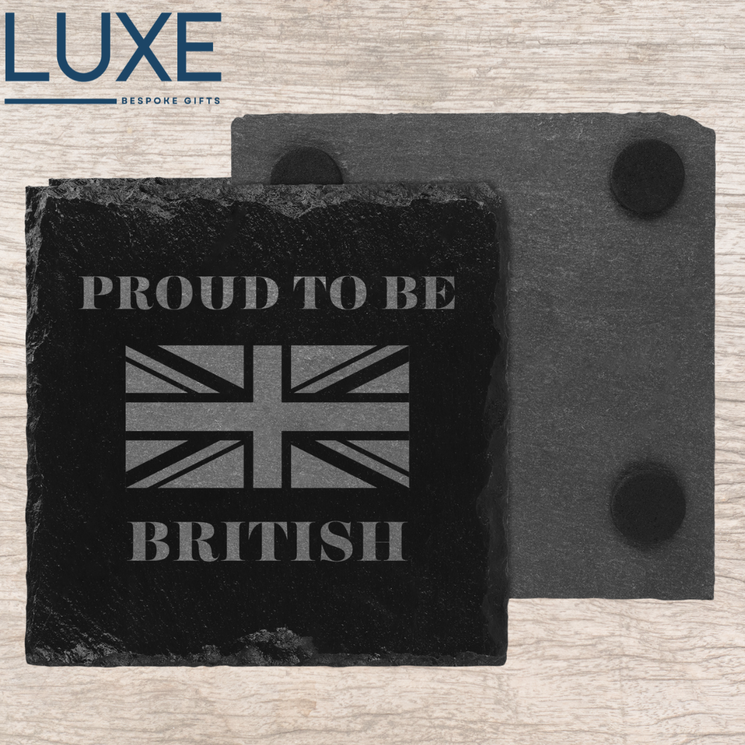 Proud to be British Slate Coaster