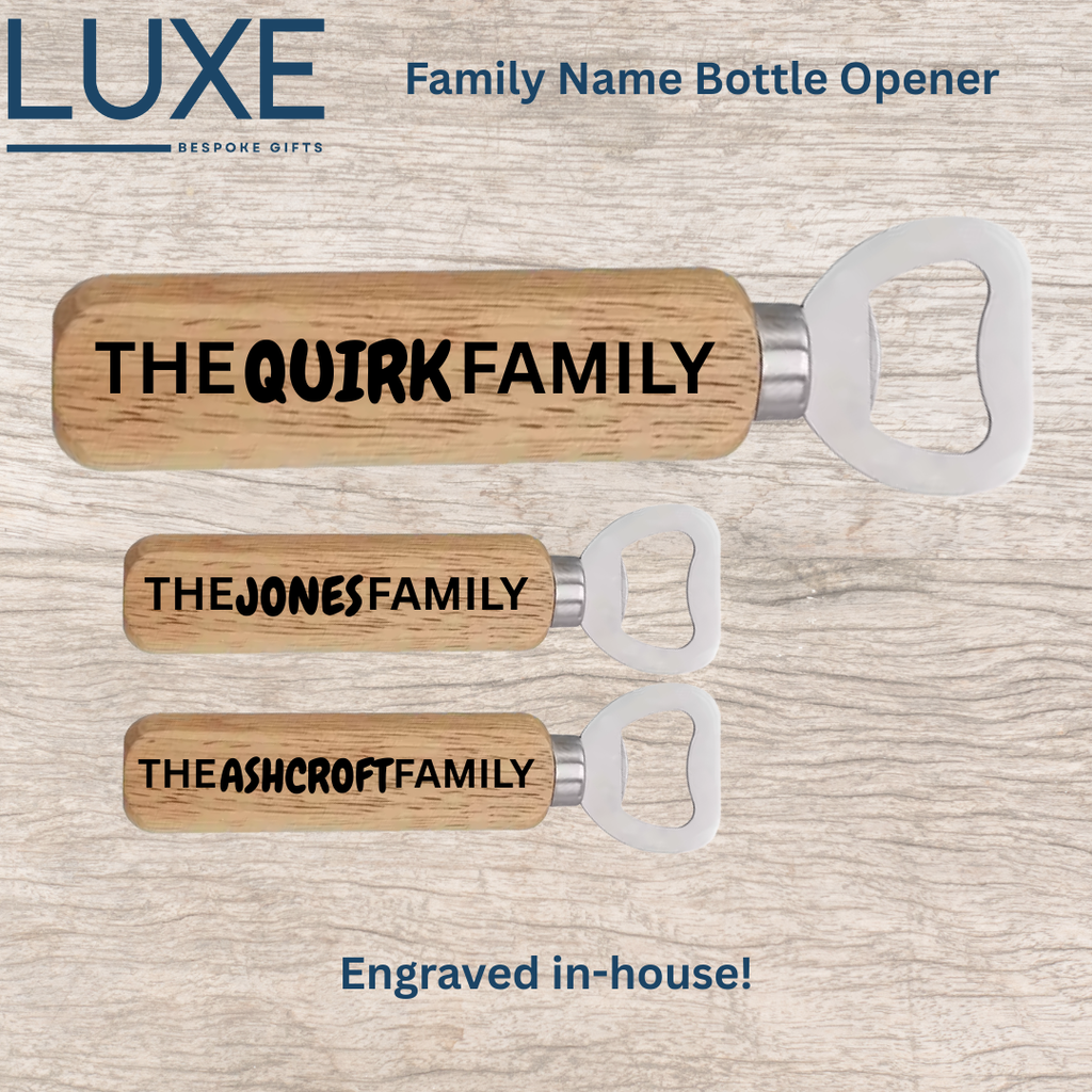 Personalised Family Name Bottle Opener