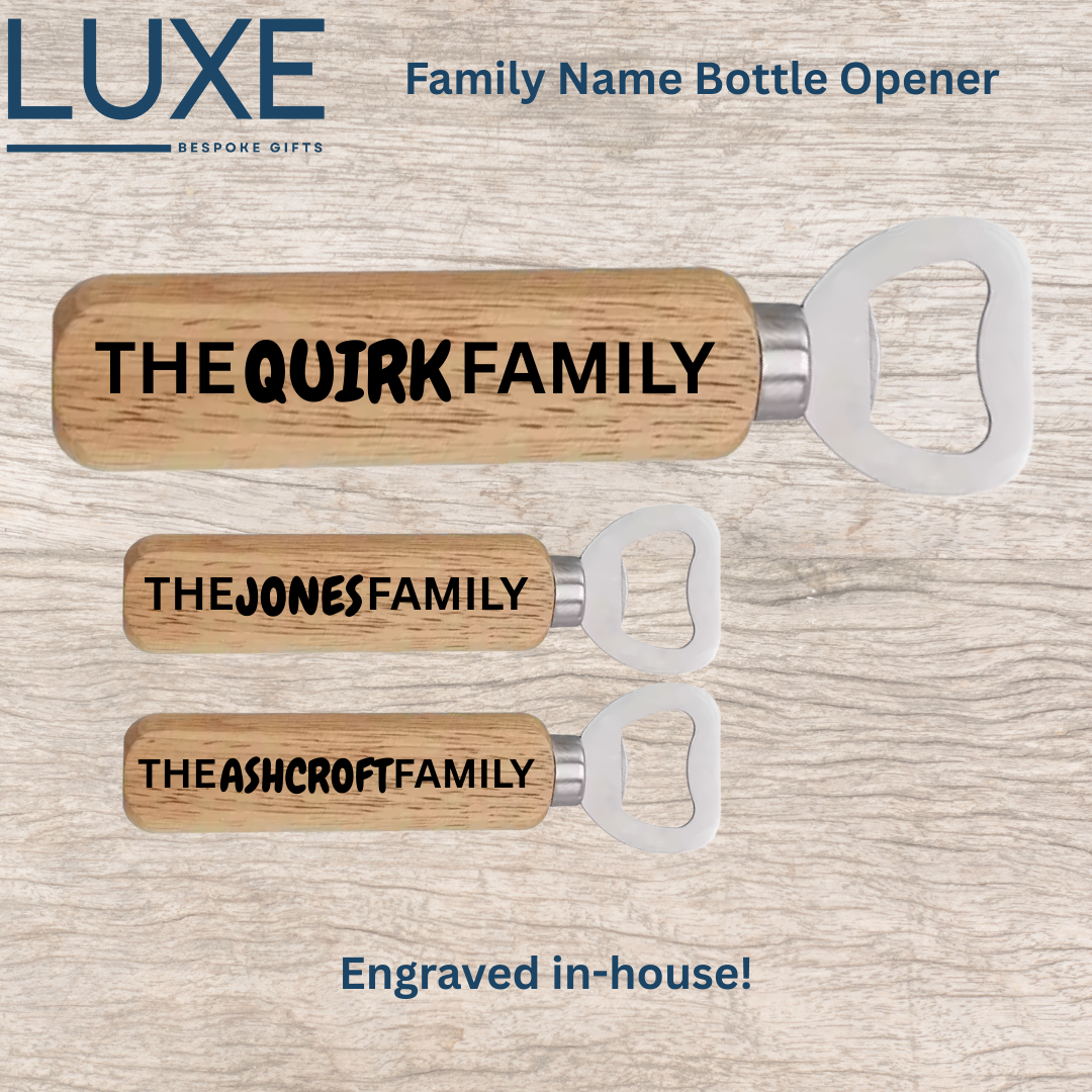 Personalised Family Name Bottle Opener