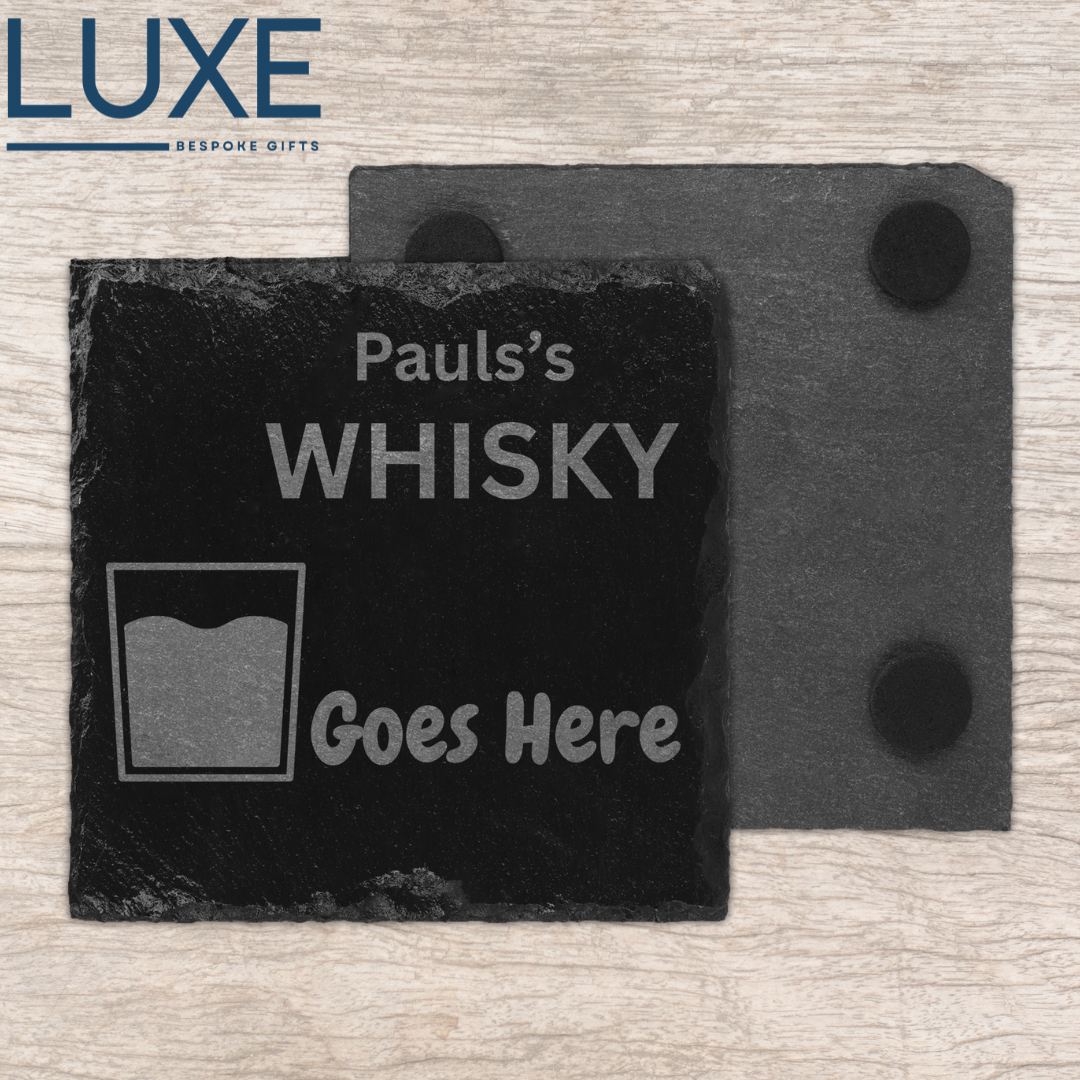 Personalised Whisky Slate Coaster